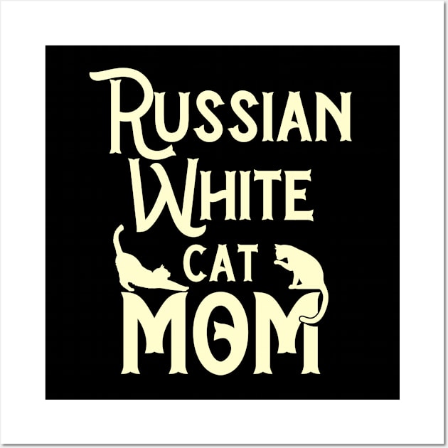 Russian white cat mama breed Wall Art by SerenityByAlex